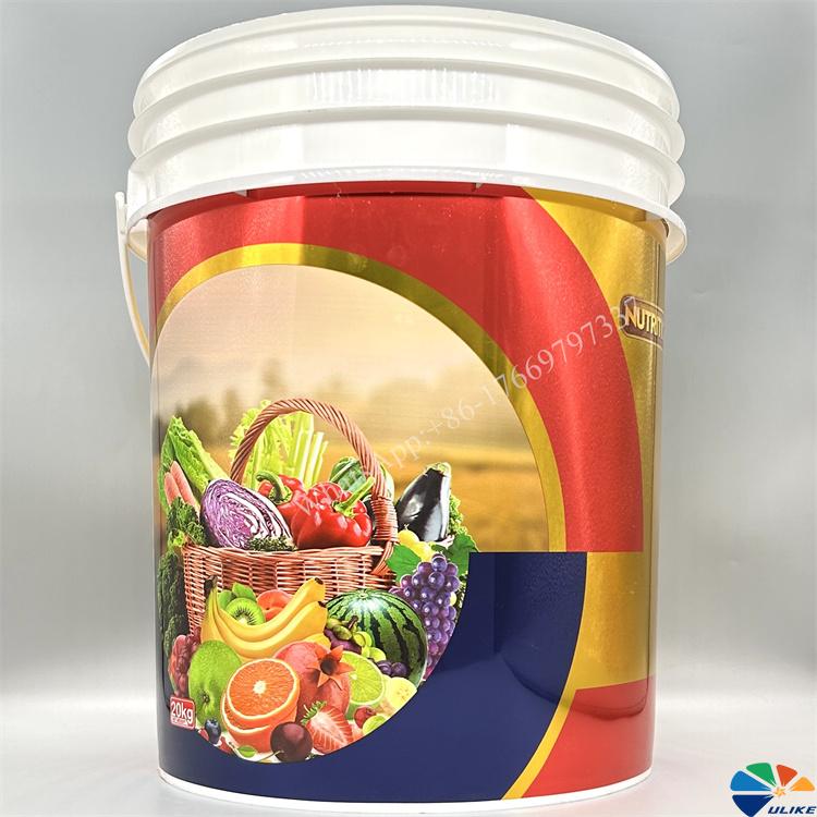 In Mold Label For Water soluble fertilizer soil fertilizer fruit and vegetable fertilizer bucket barrel keg container tube