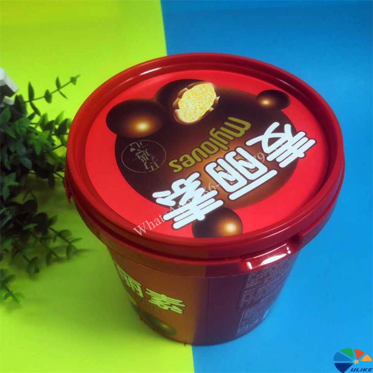 Injection Molding Label For Plastic Jam Container biscuit box case Food Biscuit Cookie Cracker Tin