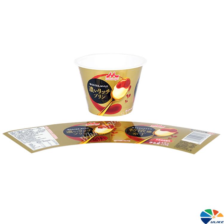 In Mold Label For Yogurt Cup 125ml 200ml 250ml Plastic Yogurt Ice Cream Cup Lid Pudding Cup Canned Fruit Meat Transparent Box Plastic Package Cheese Butter Chocolate Container Milky Tea Cup Pop Corn Cups