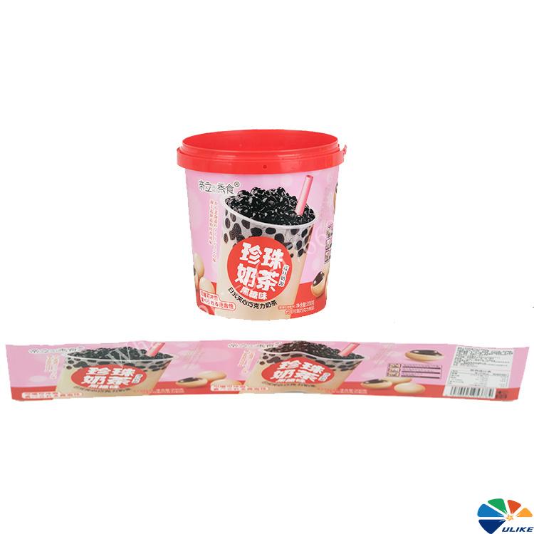 In Mold Label IML For Plastic Package Cheese Butter Chocolate Container Milky Tea Cup Pop Corn coffee Cups Pudding Cup Canned Fruit Meat Transparent Box