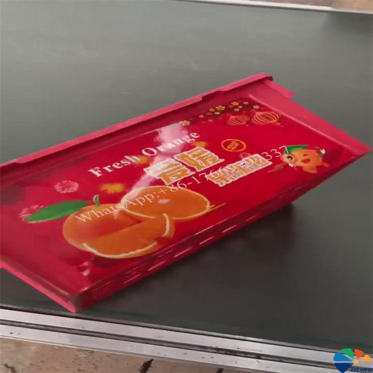 In Mold Label In Packaging Label For fruit basket plastic square basket sugar orange orange packaging basket