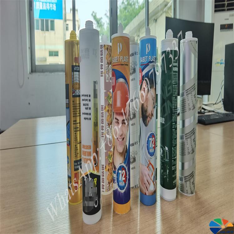 In-mold graphics For AB tube AB tube caulking agent tube glass glue one-piece tube American seam adhesive glass hose package container