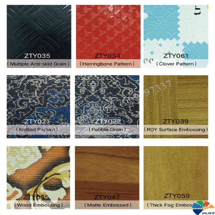 different patterns pvc fooring films