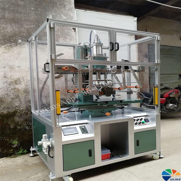 Heat transfer machine for flat and curved product